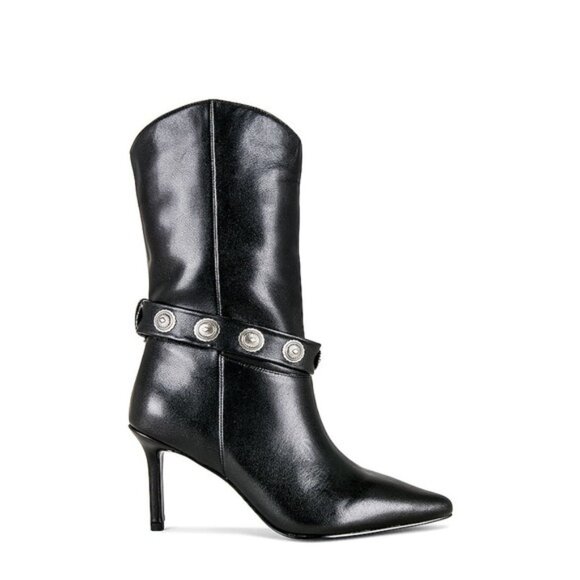 Like new RAYE Alohi Boot in Black heel western cowboy heeled ankle leather - Picture 1 of 9